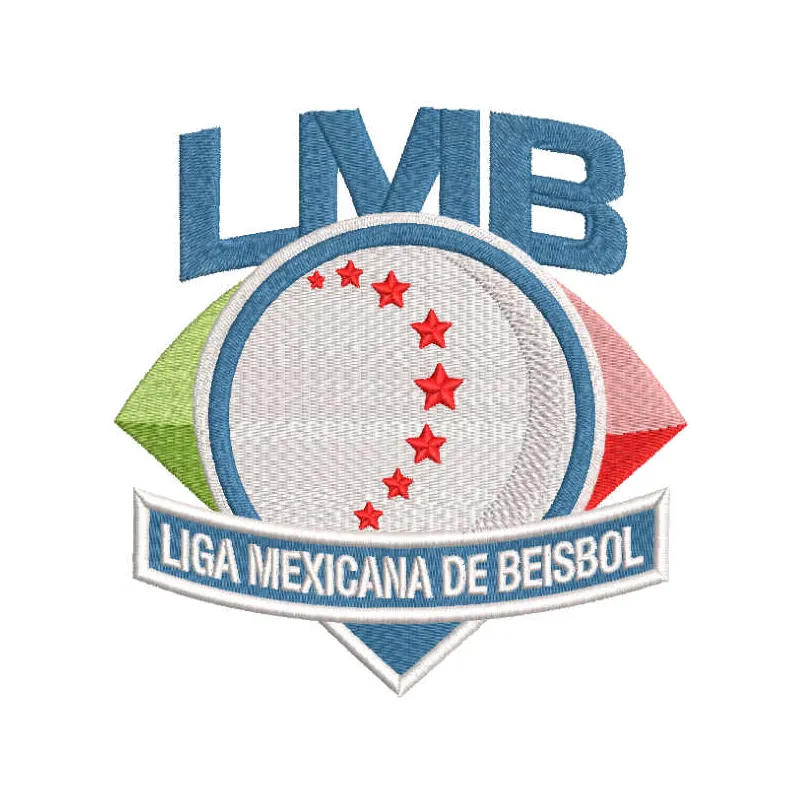 Liga Mexicana de Beisbol logo embroidery design featuring intricate details, ideal for stitching on caps and jackets.