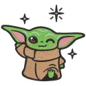 Yoda welcomes you embroidery design featuring a friendly Yoda character ideal for Star Wars themed projects.