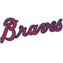 Embroidery design featuring the Atlanta Braves wordmark logo, ideal for stitching on caps and apparel.