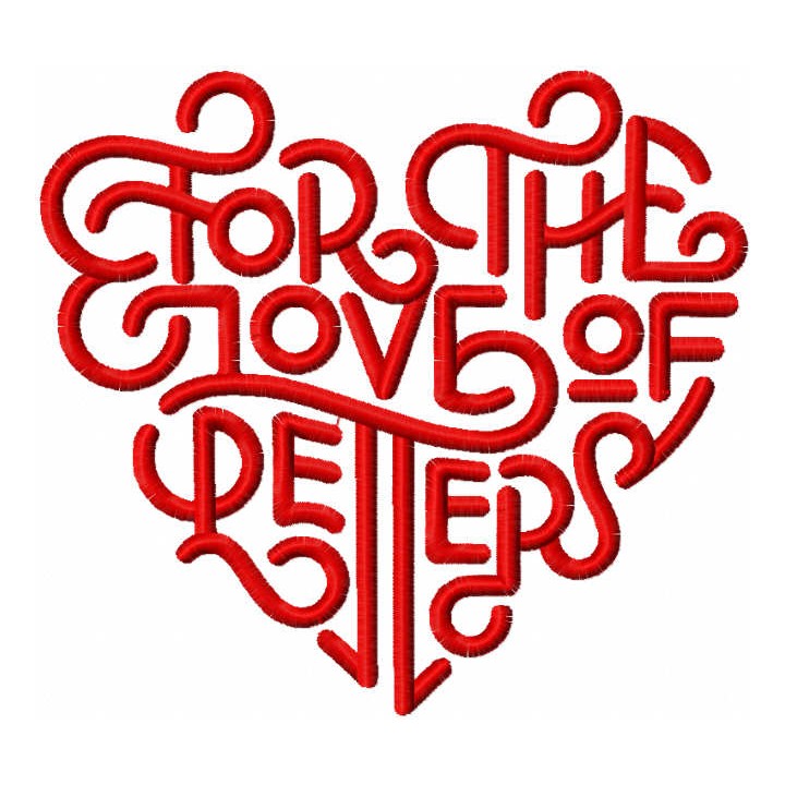 For the love of letters embroidery design - Embroidery Design