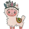 Llama Indian embroidery design showcasing intricate patterns perfect for stitching on apparel and accessories.