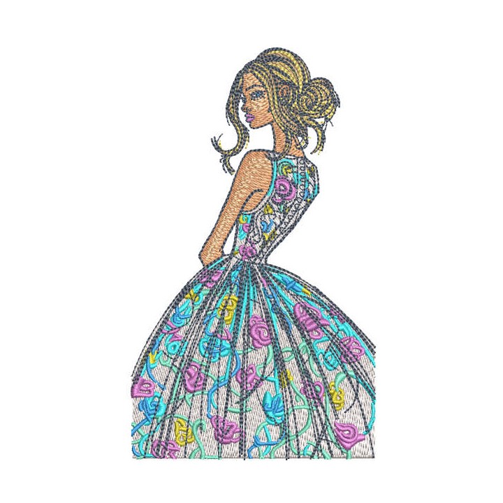 Before the fashion show embroidery design - Embroidery Design