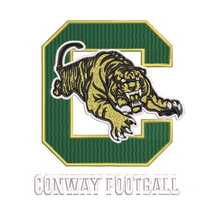 Conway football logo embroidery design - Embroidery Design