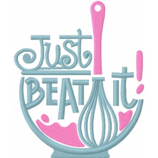 Just beat it embroidery design - Embroidery Design