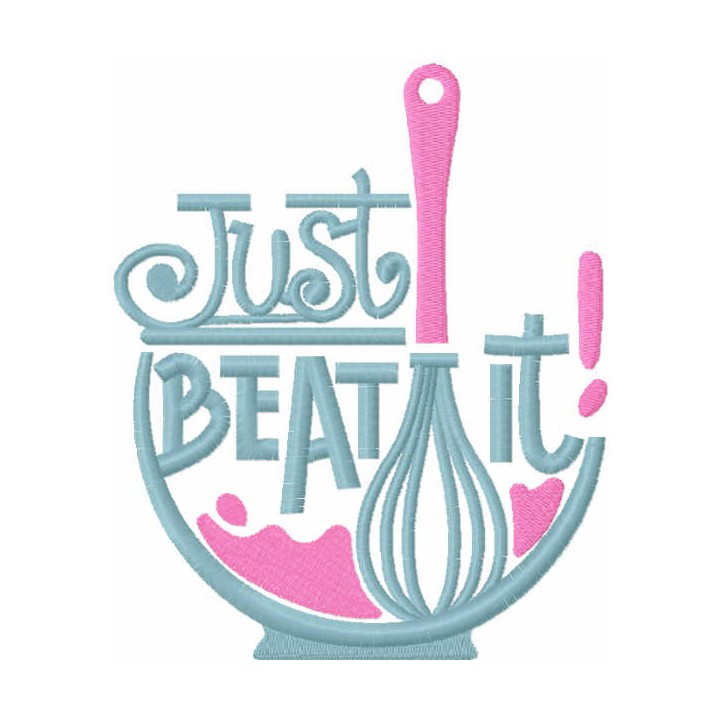 Just beat it embroidery design - Embroidery Design