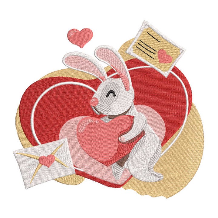 Bunny be mine embroidery design - Embroidery Design
