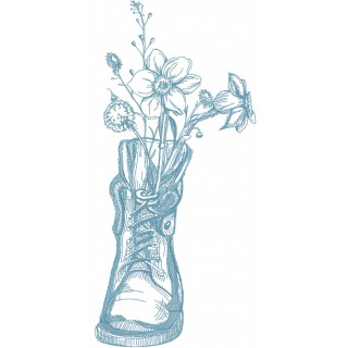 Little garden in your old shoe embroidery design - Embroidery Design