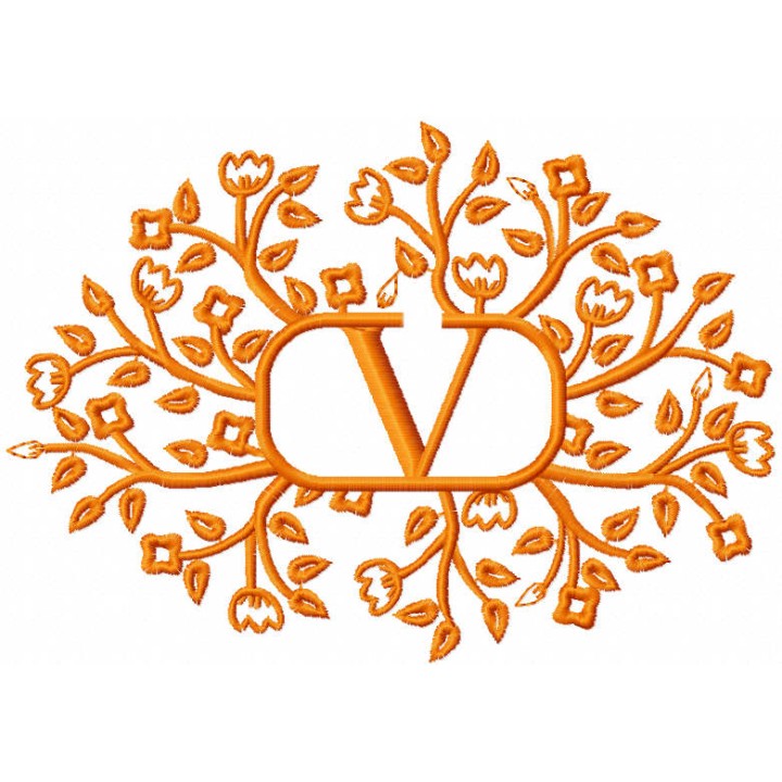 Valentino vintage logo embroidery design - Embroidery Design