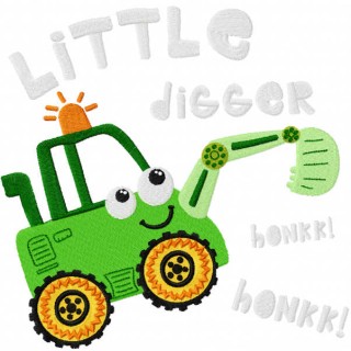 Little digger honkk honkk embroidery design - Embroidery Design
