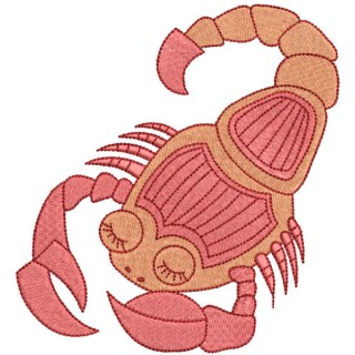 Red scorpion embroidery design - Embroidery Design