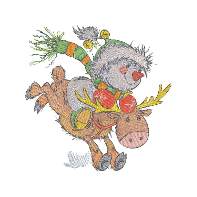 Preview of the 'Faster than the Wind' embroidery design, featuring a dynamic winter theme for creative stitching.