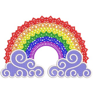 All rainbow colors embroidery design - Embroidery Design