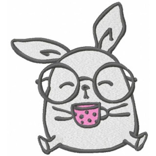 My morning cup of tea embroidery design - Embroidery Design