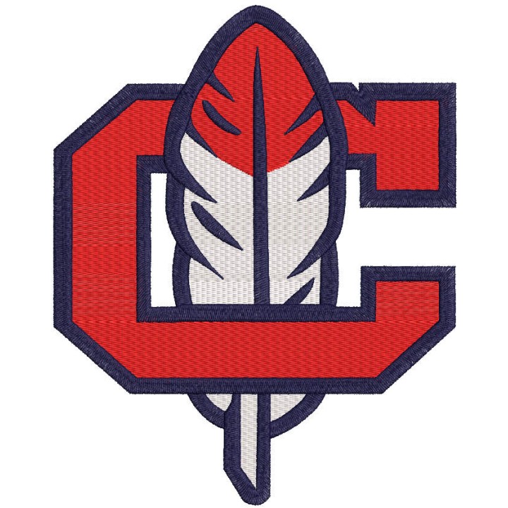 Cleveland Indians big C logo embroidery design - Embroidery Design
