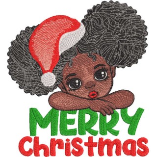 Little miss Christmas embroidery design - Embroidery Design
