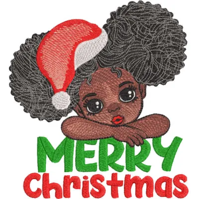 Little Miss Christmas embroidery design featuring festive motifs for holiday stitching projects.