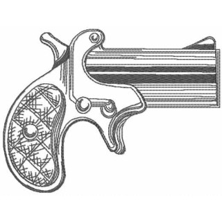 Old vintage gun one color embroidery design - Embroidery Design