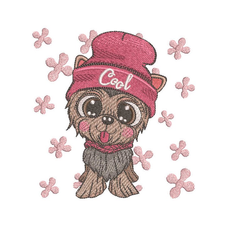 Cool dog embroidery design - Embroidery Design