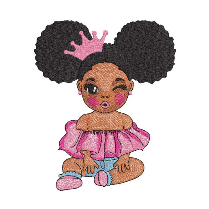Born a princess embroidery design - Embroidery Design