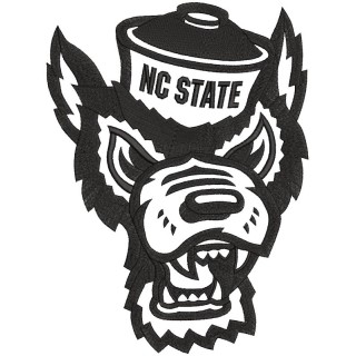 NC State Wolfpack mascot logo embroidery design - Embroidery Design