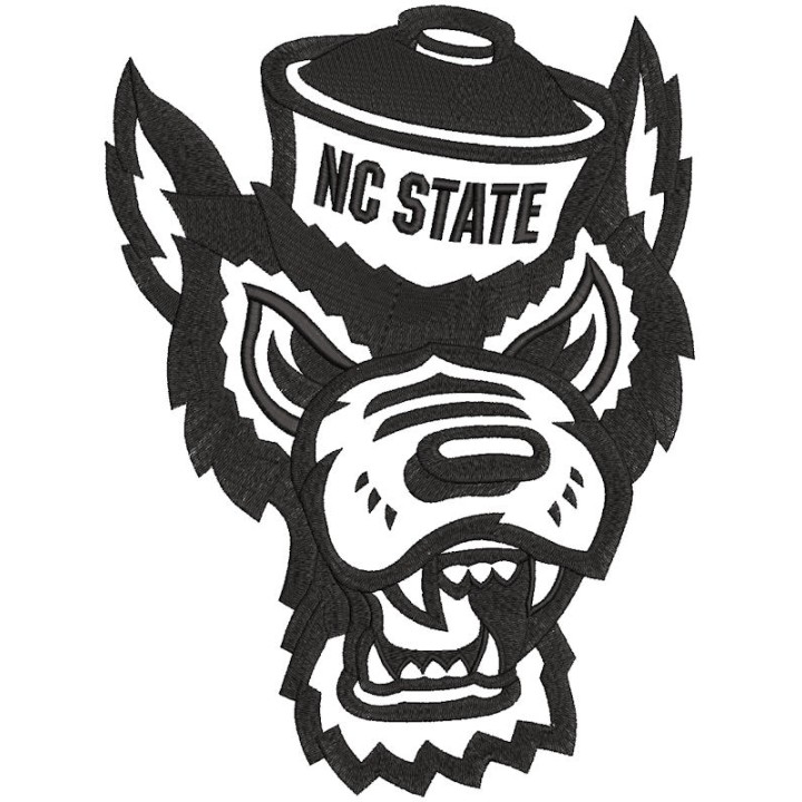 NC State Wolfpack mascot logo embroidery design - Embroidery Design