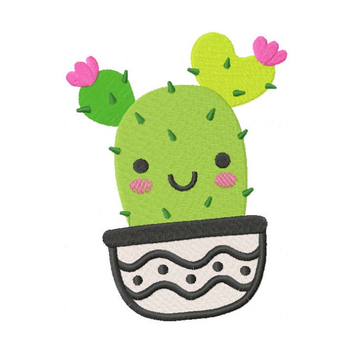 Baby girl succulent embroidery design - Embroidery Design