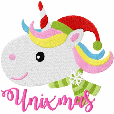 Preview of the Unixmax embroidery design featuring a whimsical unicorn motif, ideal for creative stitching projects.