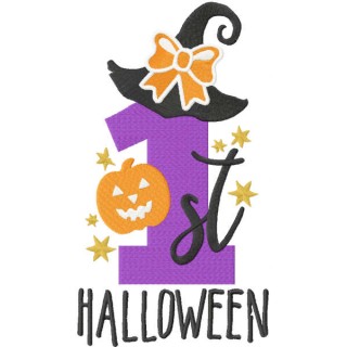First Halloween embroidery design - Embroidery Design