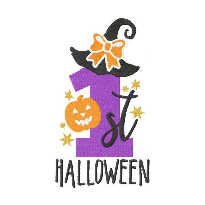 First Halloween embroidery design - Embroidery Design