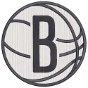 Embroidery design preview of the Brooklyn Nets Alternate Logo 2025, showcasing intricate details for stitching.