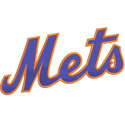Embroidery design featuring the New York Mets black alternate jersey logo, perfect for sports apparel.