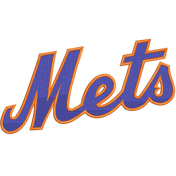 New York Mets black alternate jersey logo embroidery design - Embroidery Design