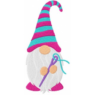 Dwarf with needle embroidery design - Embroidery Design