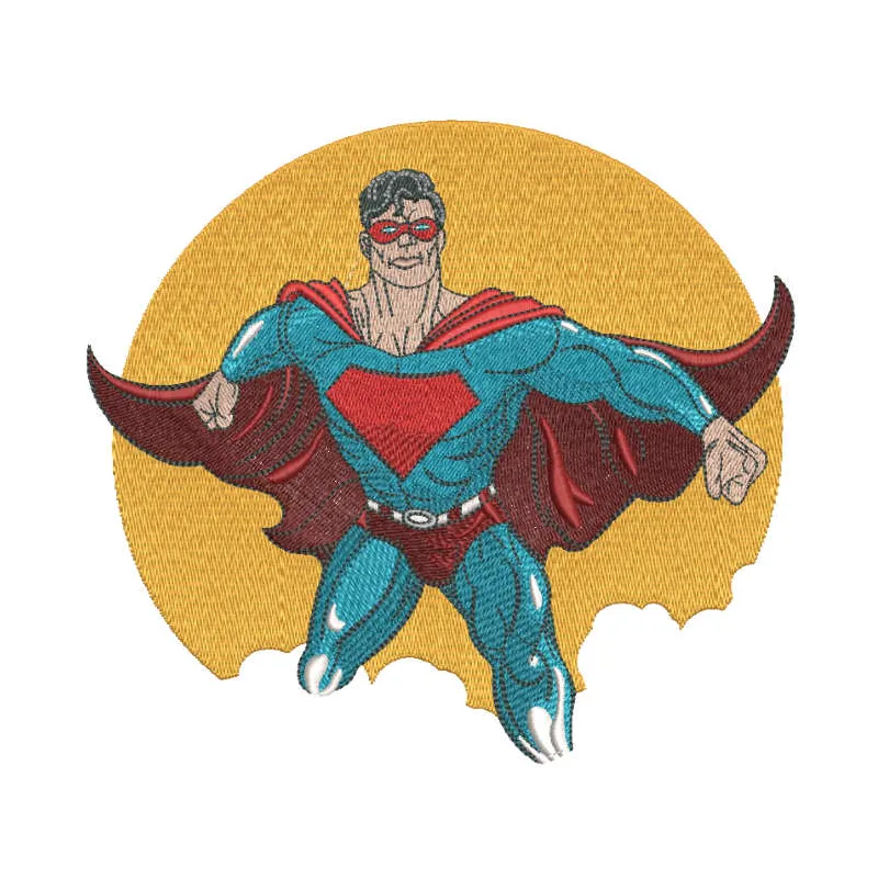 Preview of the My Loving Super Hero embroidery design featuring a vibrant superhero motif for creative stitching.