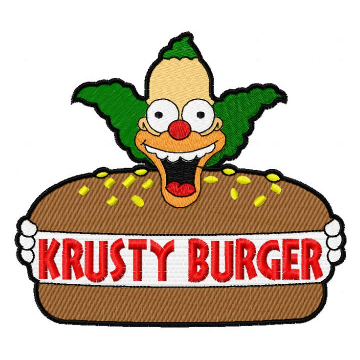 Krusty burger embroidery design - Embroidery Design