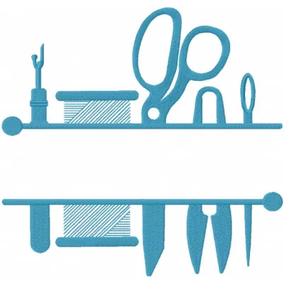 Preview of a sewing split monogram frame embroidery design, showcasing intricate stitching patterns for personalized project…