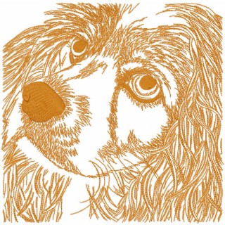 Dog big sketch embroidery design - Embroidery Design