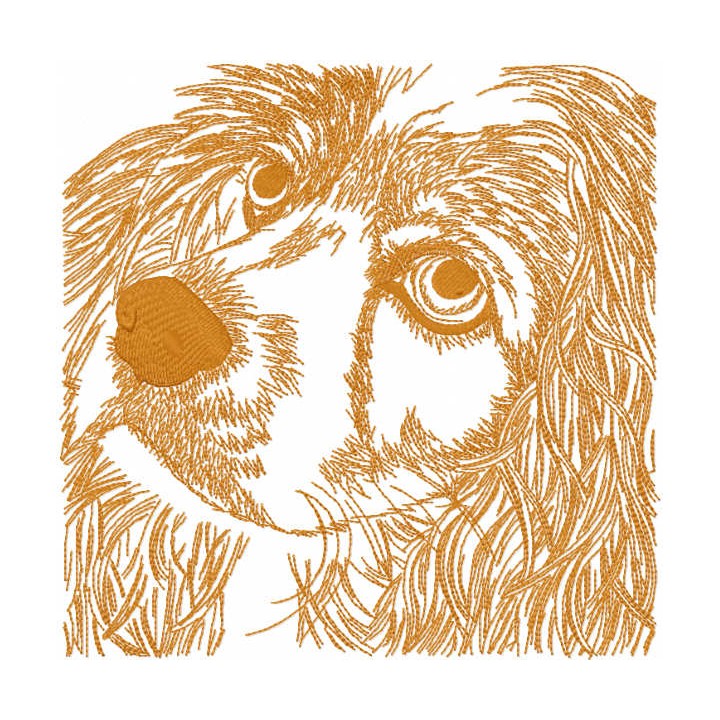 Dog big sketch embroidery design - Embroidery Design