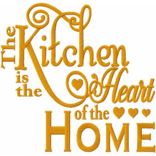 The kitchen is the heart of the home embroidery design - Embroidery Design