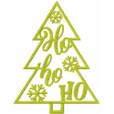 Preview of Christmas tree ho ho ho embroidery design, showcasing festive stitching patterns for holiday projects.