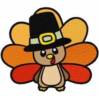 Little turkey embroidery design - Embroidery Design