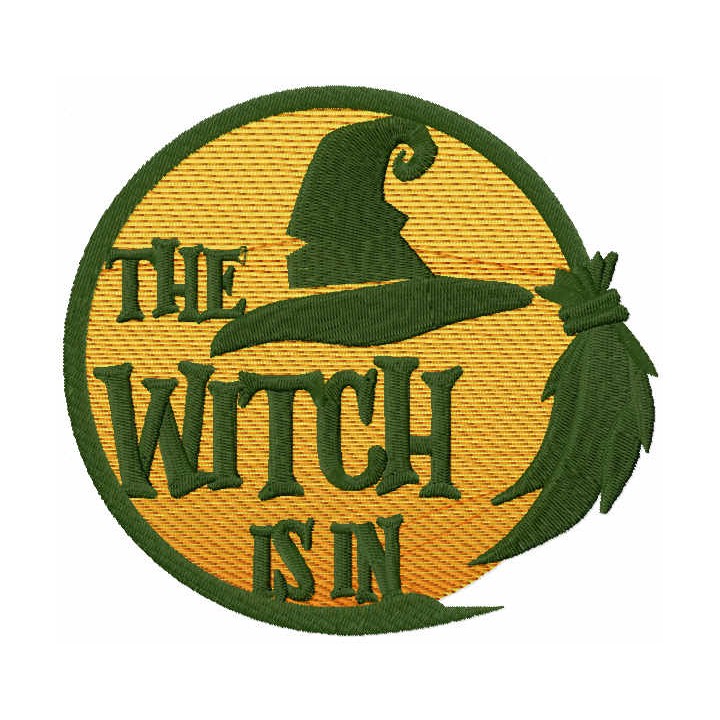 The witch is in embroidery design - Embroidery Design