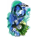 Sparrow watercolor style embroidery design showcasing a delicate bird motif for creative stitching projects.