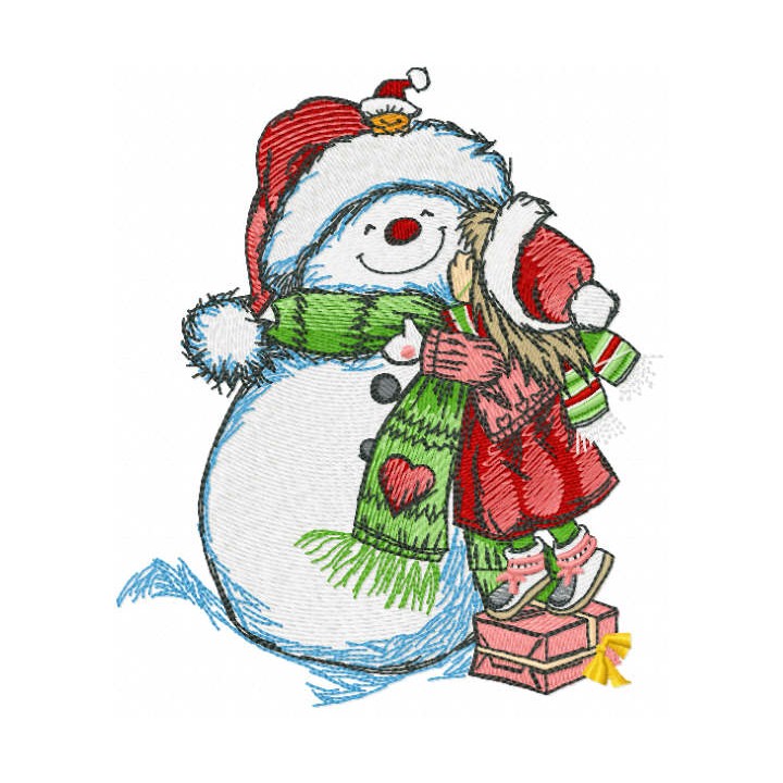 My snowman is the best embroidery design - Embroidery Design