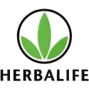 Herbalife classic logo embroidery design showcased on a fabric background, highlighting intricate stitching details.
