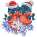 Preview of a two Christmas birds embroidery design featuring festive motifs ideal for holiday stitching projects.