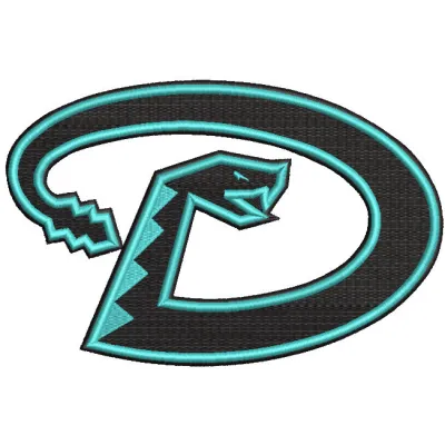 Arizona Diamondbacks alternate cap logo 2024 embroidery design, showcasing the vibrant logo for stitching on caps.