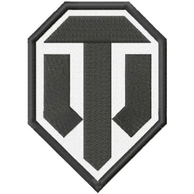 World Of Tanks logo embroidery design preview, showcasing a unique stitched motif for gaming enthusiasts.