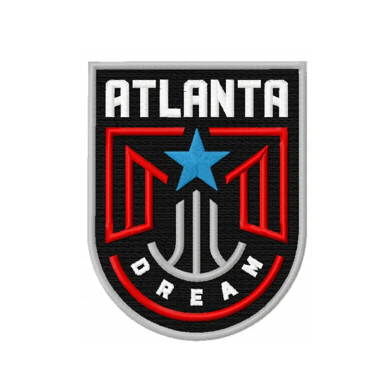 Atlanta Dream logo embroidery design showcasing a vibrant representation for WNBA fans on apparel and accessories.