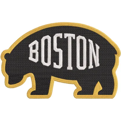 Boston Bruins Boston Bear logo embroidery design for sports-themed stitching projects on apparel and accessories.